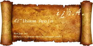Ölbaum Appia névjegykártya